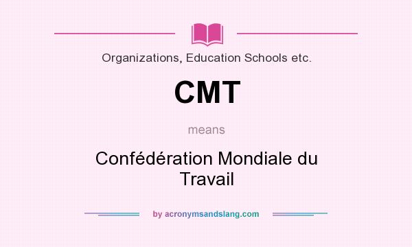 What does CMT mean? It stands for Confédération Mondiale du Travail