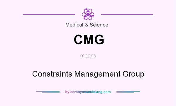 What does CMG mean? It stands for Constraints Management Group
