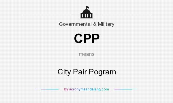 What does CPP mean? It stands for City Pair Pogram