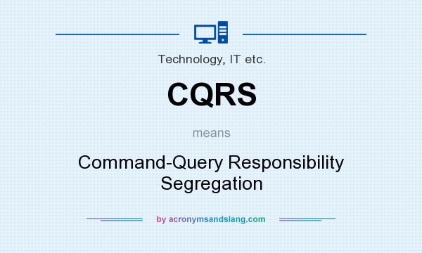 What does CQRS mean? It stands for Command-Query Responsibility Segregation
