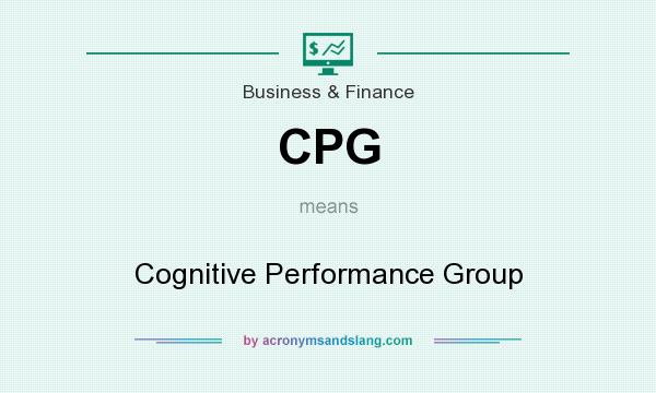 What does CPG mean? It stands for Cognitive Performance Group