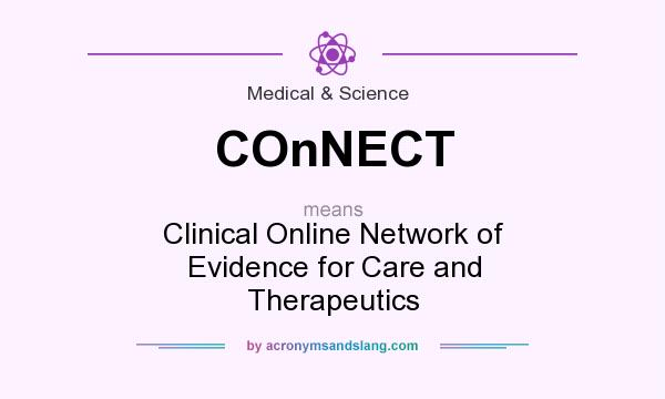 What does COnNECT mean? It stands for Clinical Online Network of Evidence for Care and Therapeutics