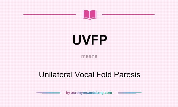 What does UVFP mean? It stands for Unilateral Vocal Fold Paresis