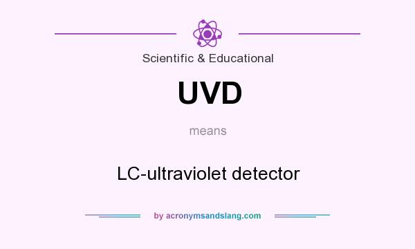 What does UVD mean? It stands for LC-ultraviolet detector