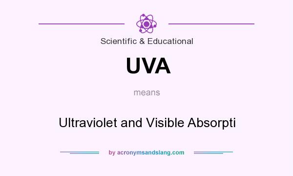 What does UVA mean? It stands for Ultraviolet and Visible Absorpti
