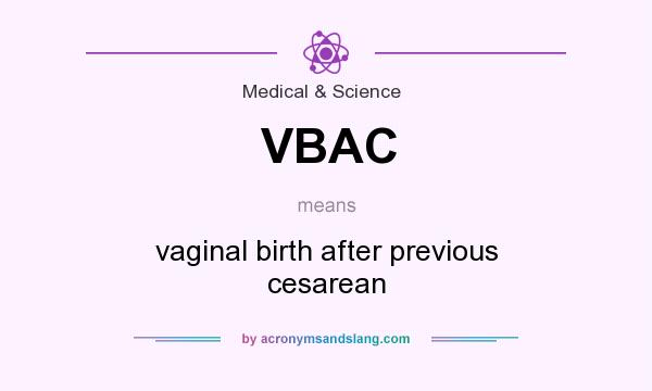 What does VBAC mean? It stands for vaginal birth after previous cesarean