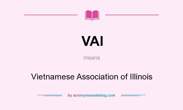 What does VAI mean? It stands for Vietnamese Association of Illinois
