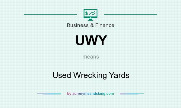 What does UWY mean? It stands for Used Wrecking Yards