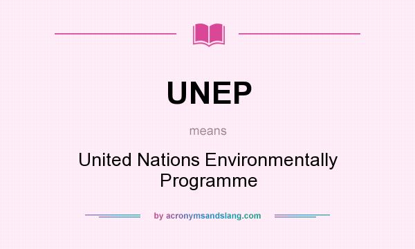 What does UNEP mean? It stands for United Nations Environmentally Programme