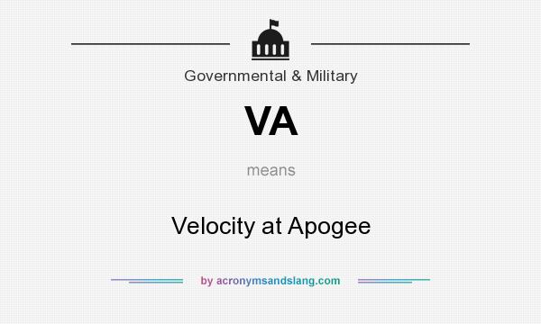 What does VA mean? It stands for Velocity at Apogee