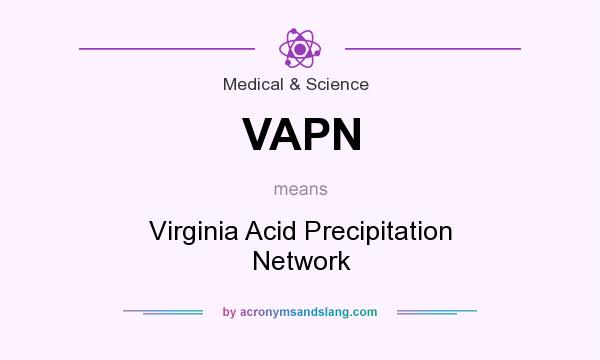 What does VAPN mean? It stands for Virginia Acid Precipitation Network