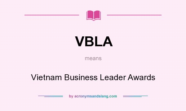 What does VBLA mean? It stands for Vietnam Business Leader Awards