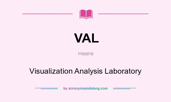 What does VAL mean? It stands for Visualization Analysis Laboratory