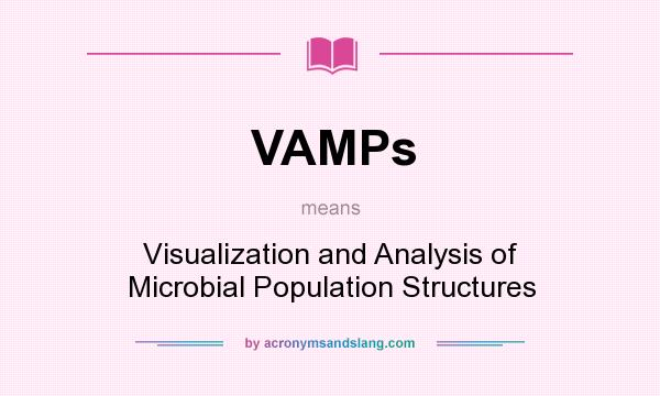 What does VAMPs mean? It stands for Visualization and Analysis of Microbial Population Structures