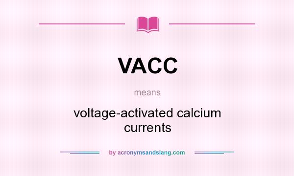 What does VACC mean? It stands for voltage-activated calcium currents