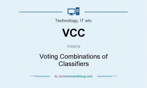 What does VCC mean? It stands for Voting Combinations of Classifiers