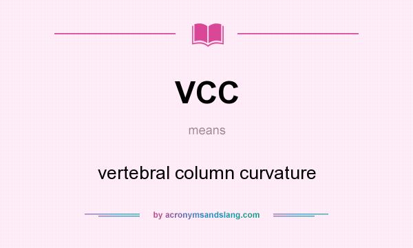 What does VCC mean? It stands for vertebral column curvature