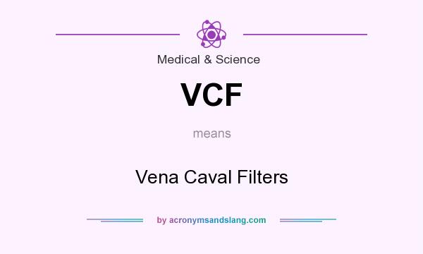 What does VCF mean? It stands for Vena Caval Filters