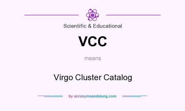 What does VCC mean? It stands for Virgo Cluster Catalog