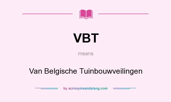 What does VBT mean? It stands for Van Belgische Tuinbouwveilingen