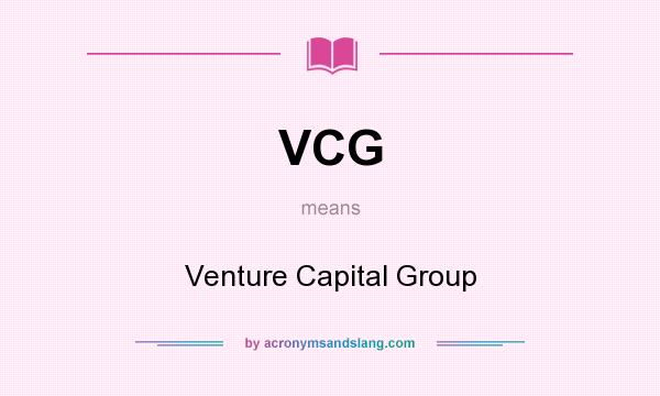 What does VCG mean? It stands for Venture Capital Group