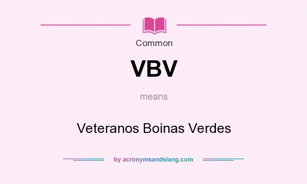 What does VBV mean? It stands for Veteranos Boinas Verdes