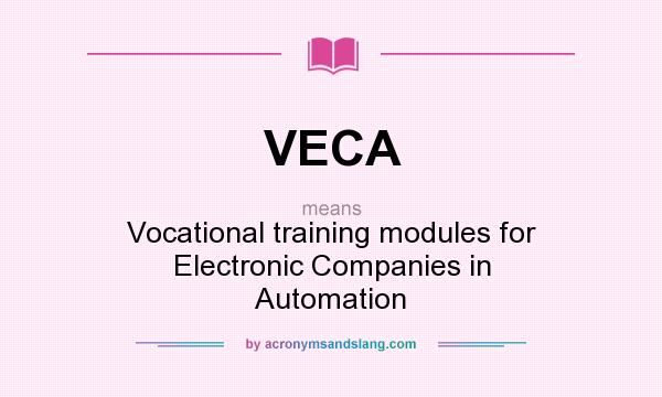 What does VECA mean? It stands for Vocational training modules for Electronic Companies in Automation