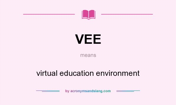 What does VEE mean? It stands for virtual education environment