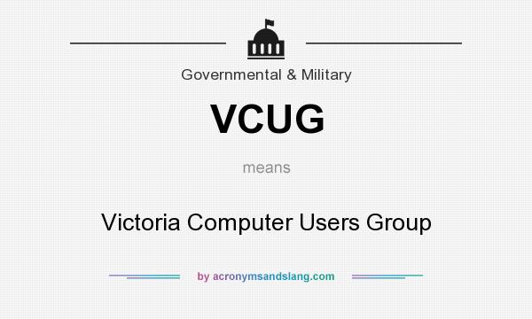 What does VCUG mean? It stands for Victoria Computer Users Group