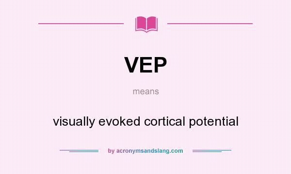What does VEP mean? It stands for visually evoked cortical potential