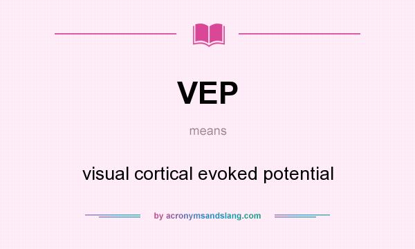 What does VEP mean? It stands for visual cortical evoked potential