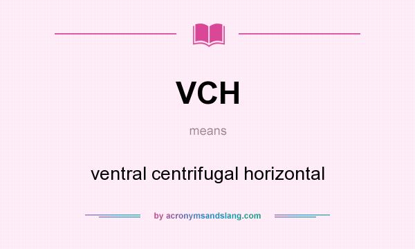 What does VCH mean? It stands for ventral centrifugal horizontal