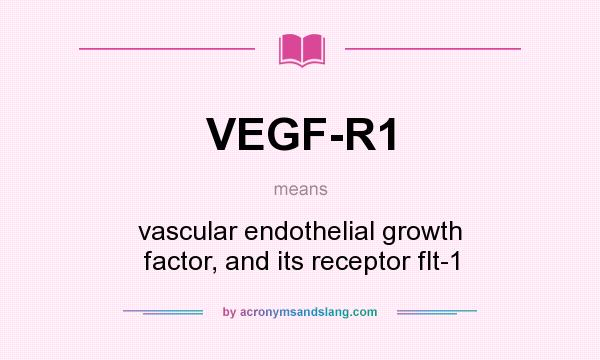 What does VEGF-R1 mean? It stands for vascular endothelial growth factor, and its receptor flt-1