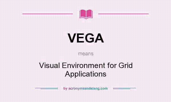 What does VEGA mean? It stands for Visual Environment for Grid Applications