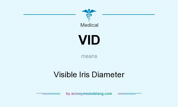 What does VID mean? It stands for Visible Iris Diameter