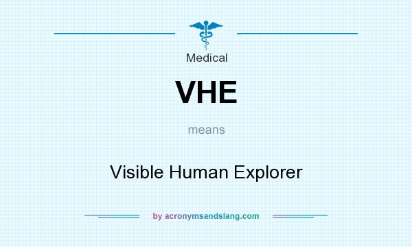 What does VHE mean? It stands for Visible Human Explorer