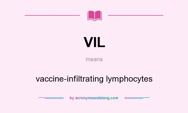 What does VIL mean? It stands for vaccine-infiltrating lymphocytes