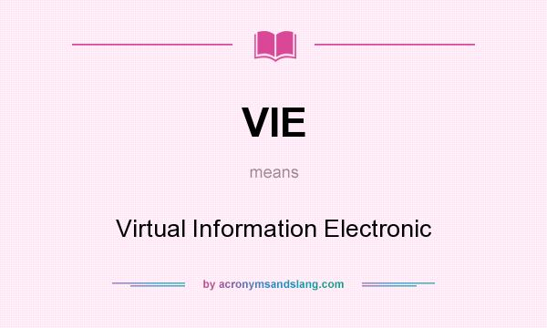 What does VIE mean? It stands for Virtual Information Electronic