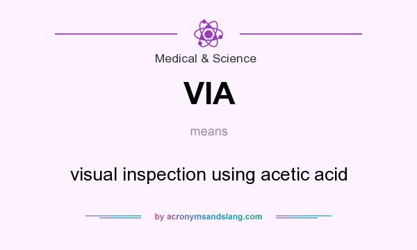What does VIA mean? It stands for visual inspection using acetic acid