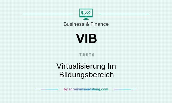 What does VIB mean? It stands for Virtualisierung Im Bildungsbereich