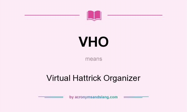 What does VHO mean? It stands for Virtual Hattrick Organizer