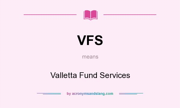 What does VFS mean? It stands for Valletta Fund Services