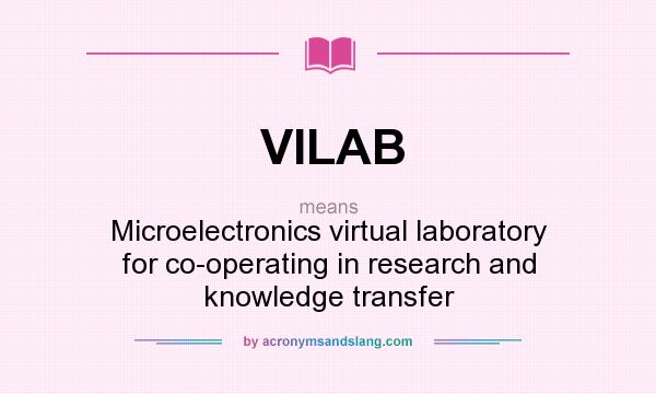 What does VILAB mean? It stands for Microelectronics virtual laboratory for co-operating in research and knowledge transfer