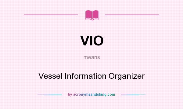 What does VIO mean? It stands for Vessel Information Organizer