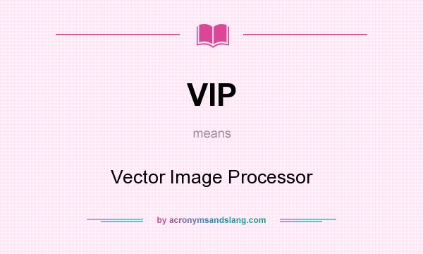 What does VIP mean? It stands for Vector Image Processor