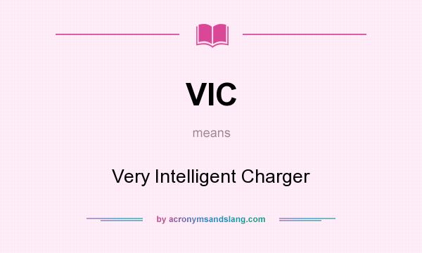 What does VIC mean? It stands for Very Intelligent Charger
