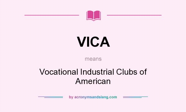 What does VICA mean? It stands for Vocational Industrial Clubs of American