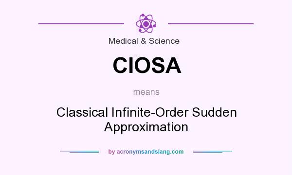 What does CIOSA mean? It stands for Classical Infinite-Order Sudden Approximation
