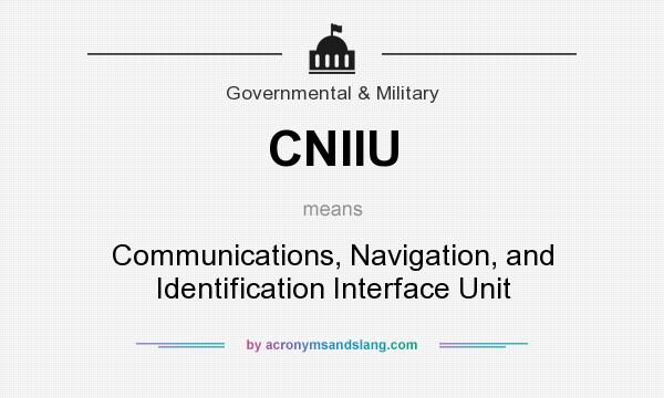 What does CNIIU mean? It stands for Communications, Navigation, and Identification Interface Unit
