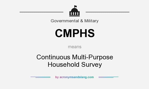 What does CMPHS mean? It stands for Continuous Multi-Purpose Household Survey